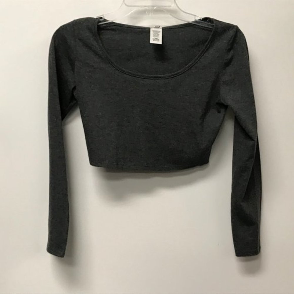 😀 3 for $20 NWOT Womens Size Small B Envied Gray Knit Crop Top